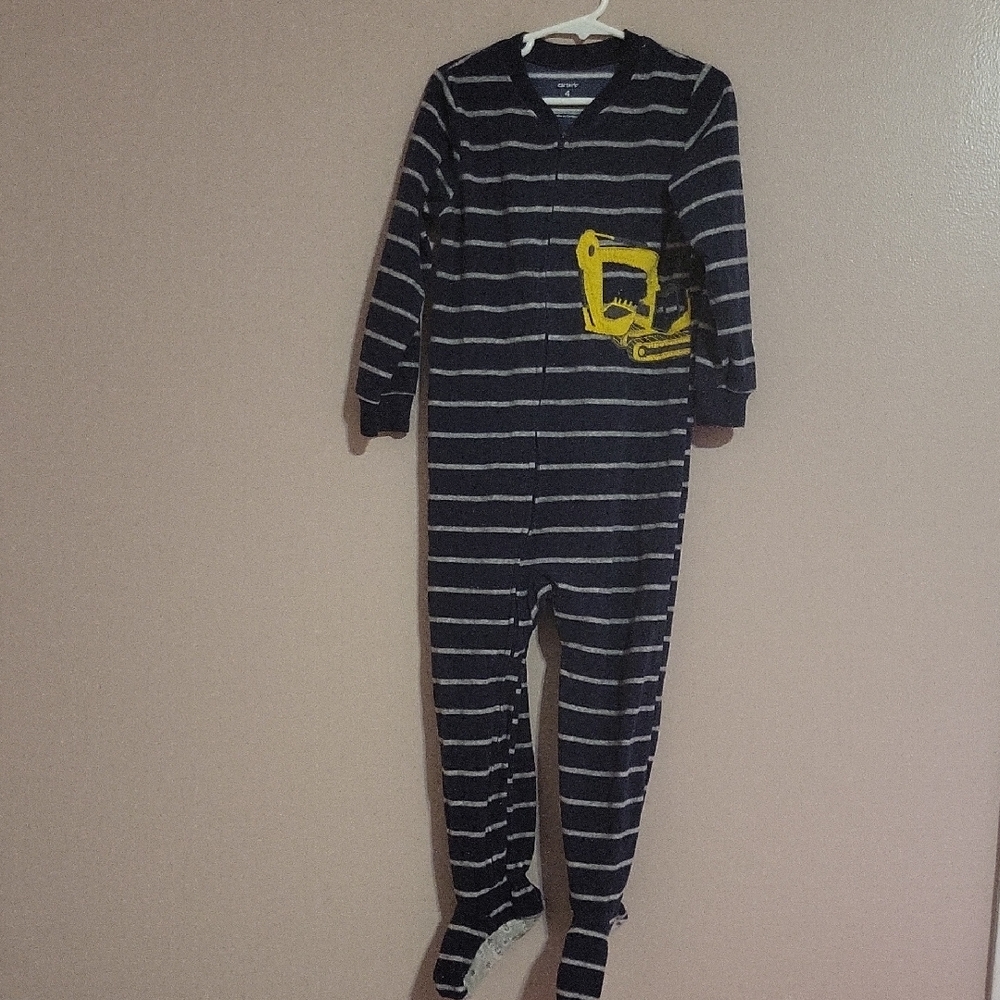 Carter's Navy and Yellow Striped Footie